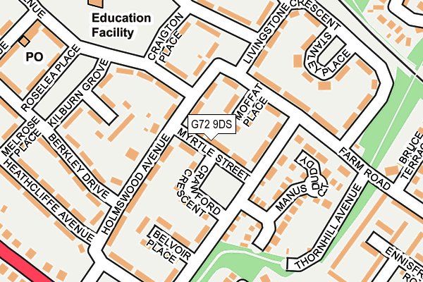 G72 9DS map - OS OpenMap – Local (Ordnance Survey)