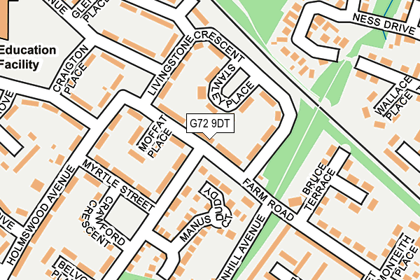 G72 9DT map - OS OpenMap – Local (Ordnance Survey)