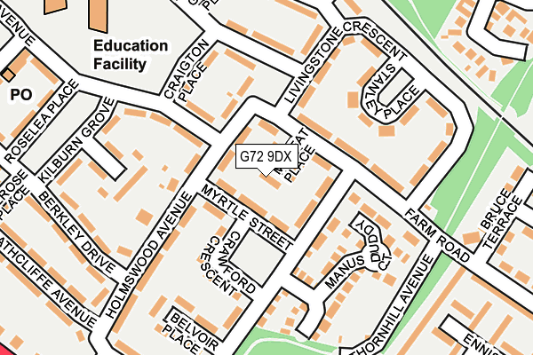 G72 9DX map - OS OpenMap – Local (Ordnance Survey)