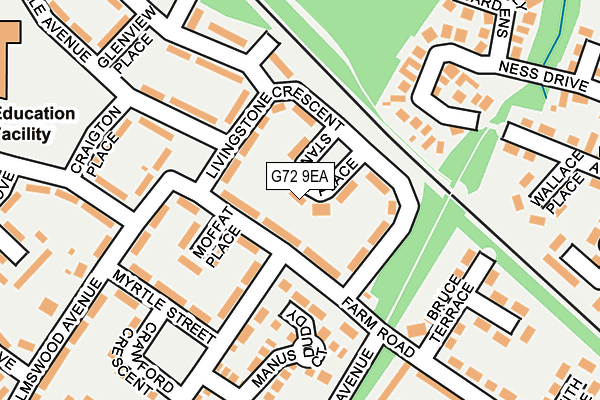 G72 9EA map - OS OpenMap – Local (Ordnance Survey)