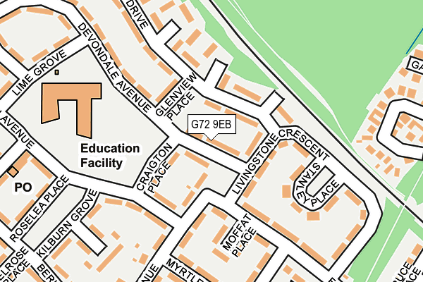 G72 9EB map - OS OpenMap – Local (Ordnance Survey)