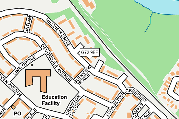 G72 9EF map - OS OpenMap – Local (Ordnance Survey)