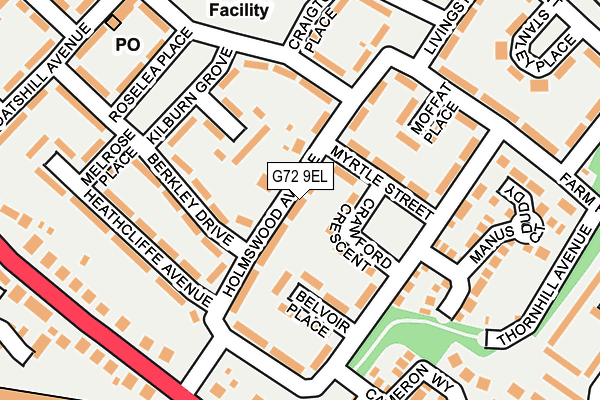 G72 9EL map - OS OpenMap – Local (Ordnance Survey)