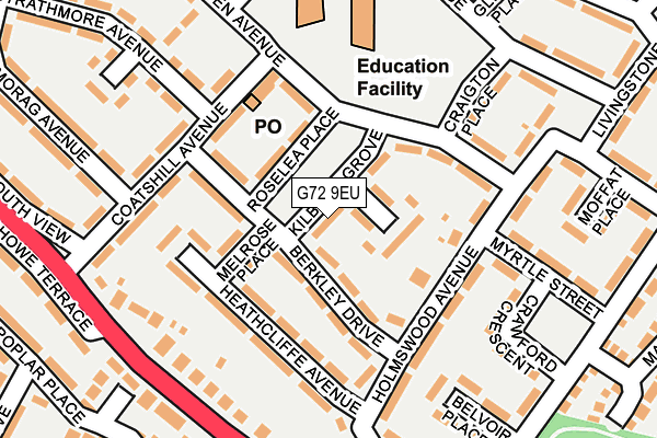 G72 9EU map - OS OpenMap – Local (Ordnance Survey)