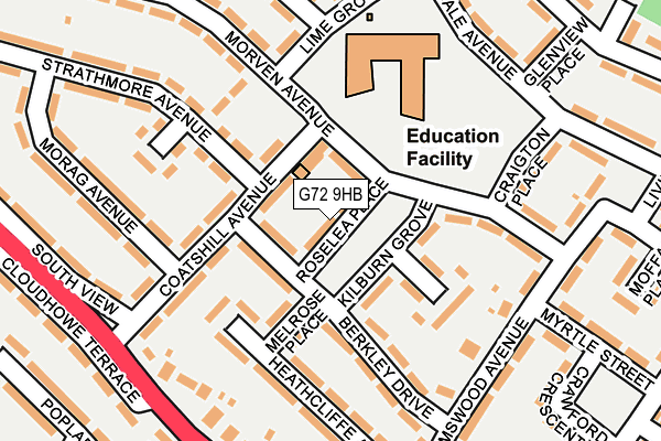 G72 9HB map - OS OpenMap – Local (Ordnance Survey)