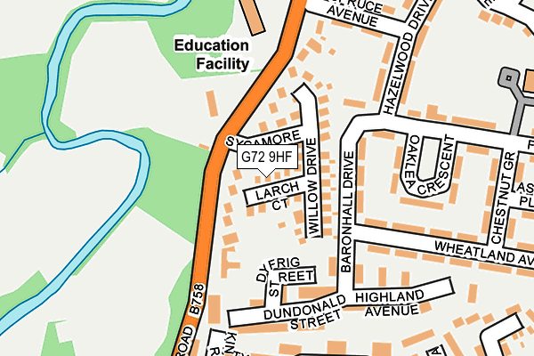 G72 9HF map - OS OpenMap – Local (Ordnance Survey)