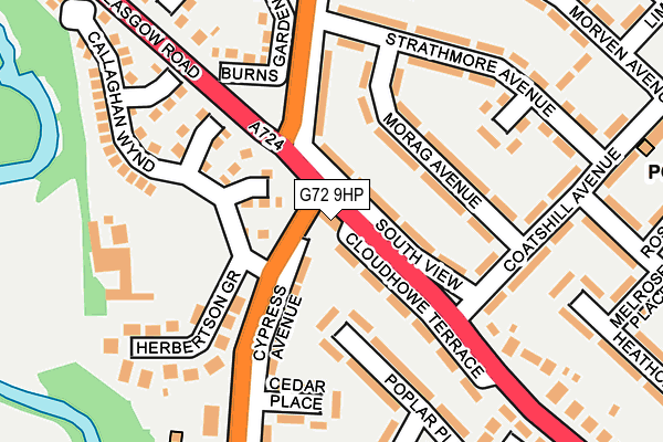 G72 9HP map - OS OpenMap – Local (Ordnance Survey)