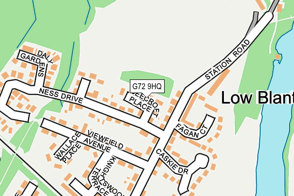 G72 9HQ map - OS OpenMap – Local (Ordnance Survey)