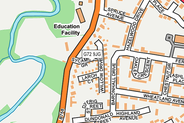 G72 9JG map - OS OpenMap – Local (Ordnance Survey)