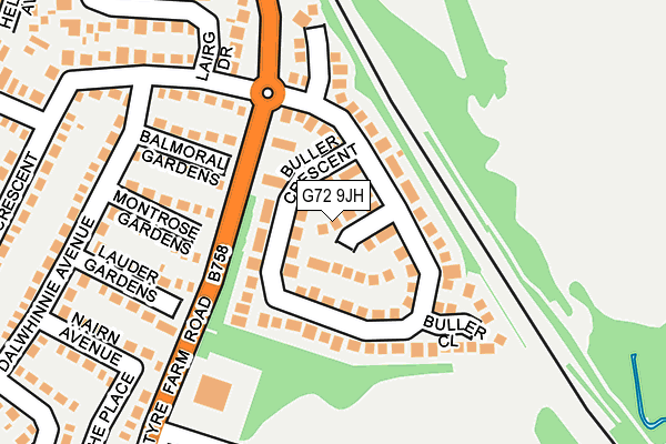 G72 9JH map - OS OpenMap – Local (Ordnance Survey)