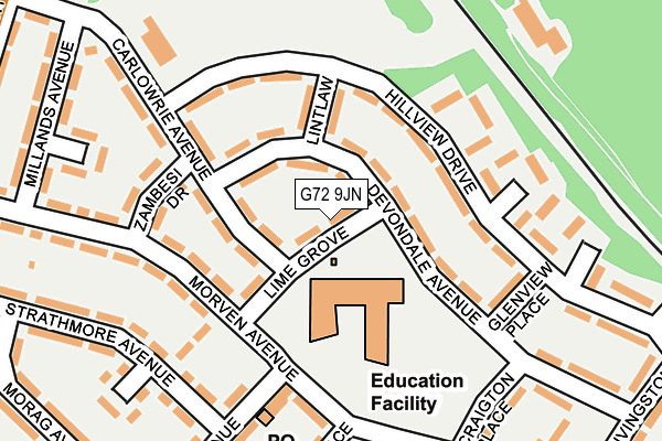 G72 9JN map - OS OpenMap – Local (Ordnance Survey)