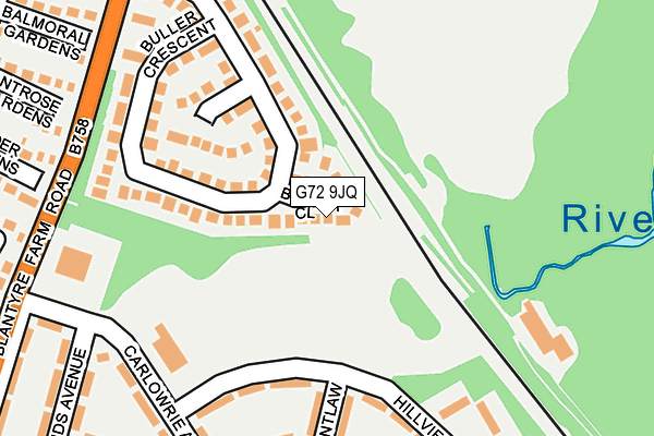 G72 9JQ map - OS OpenMap – Local (Ordnance Survey)