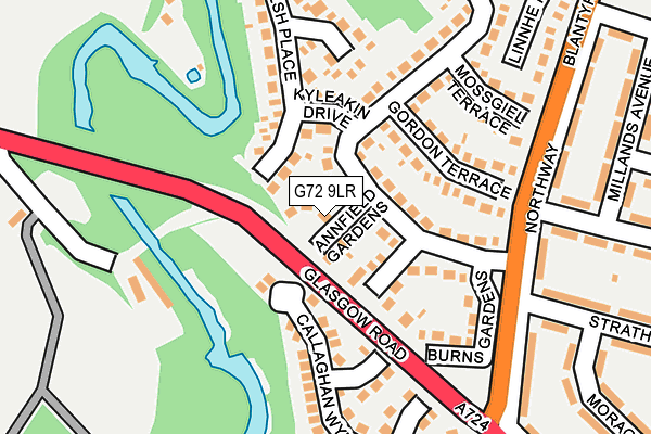 G72 9LR map - OS OpenMap – Local (Ordnance Survey)