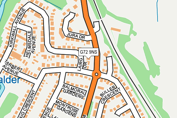 G72 9NS map - OS OpenMap – Local (Ordnance Survey)