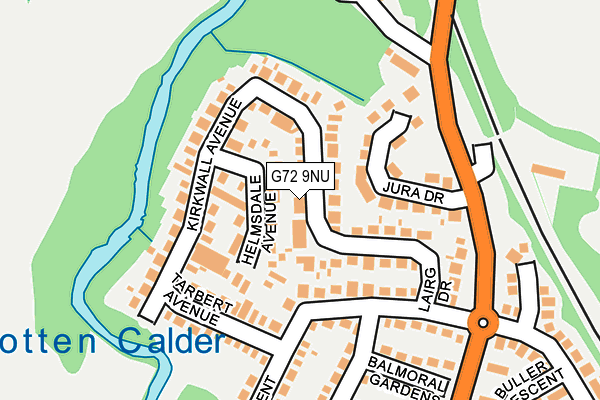G72 9NU map - OS OpenMap – Local (Ordnance Survey)