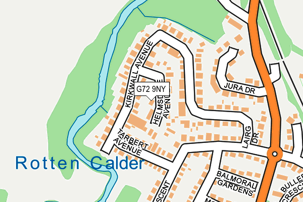 G72 9NY map - OS OpenMap – Local (Ordnance Survey)