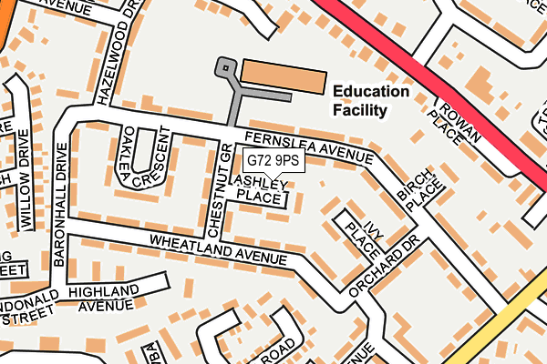 G72 9PS map - OS OpenMap – Local (Ordnance Survey)