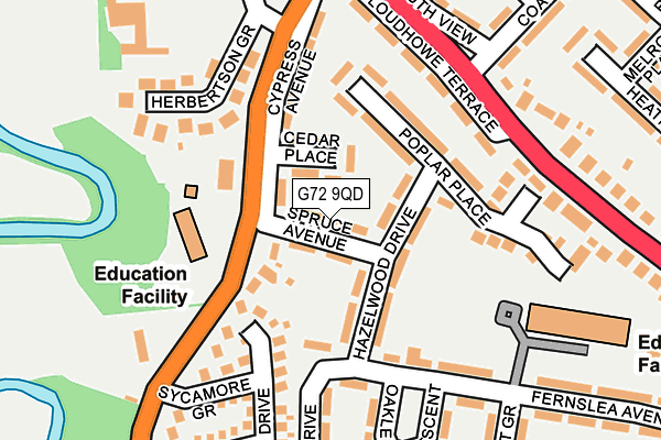 G72 9QD map - OS OpenMap – Local (Ordnance Survey)