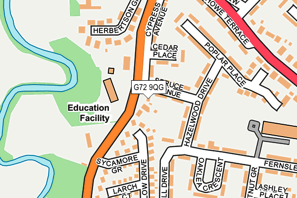 G72 9QG map - OS OpenMap – Local (Ordnance Survey)