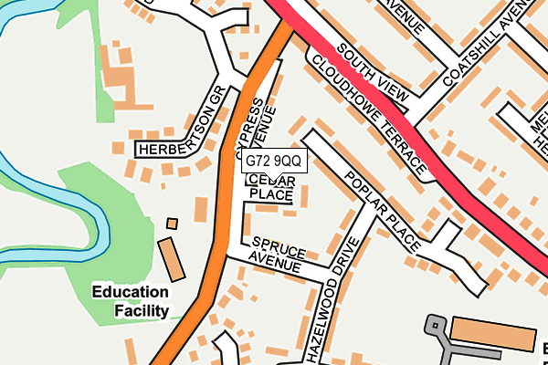G72 9QQ map - OS OpenMap – Local (Ordnance Survey)