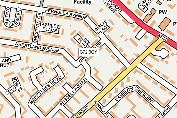 G72 9QY map - OS OpenMap – Local (Ordnance Survey)
