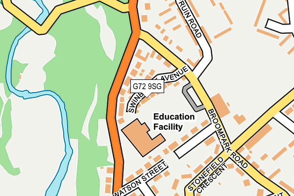 G72 9SG map - OS OpenMap – Local (Ordnance Survey)