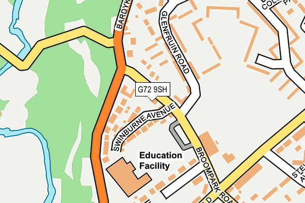 G72 9SH map - OS OpenMap – Local (Ordnance Survey)