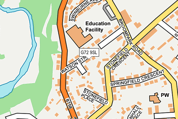 G72 9SL map - OS OpenMap – Local (Ordnance Survey)