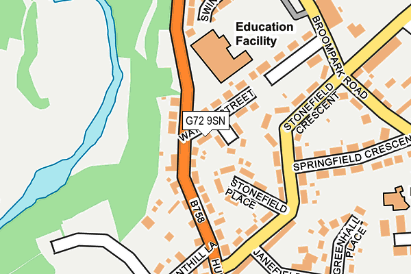 G72 9SN map - OS OpenMap – Local (Ordnance Survey)