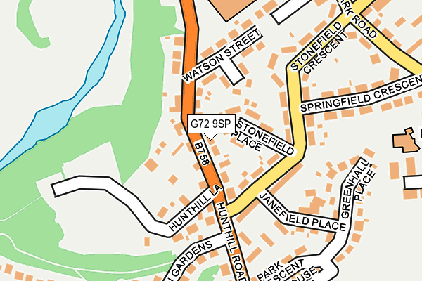 G72 9SP map - OS OpenMap – Local (Ordnance Survey)