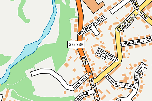 G72 9SR map - OS OpenMap – Local (Ordnance Survey)