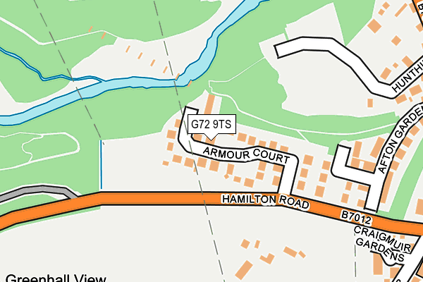 G72 9TS map - OS OpenMap – Local (Ordnance Survey)