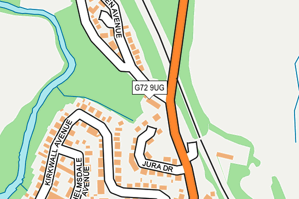G72 9UG map - OS OpenMap – Local (Ordnance Survey)