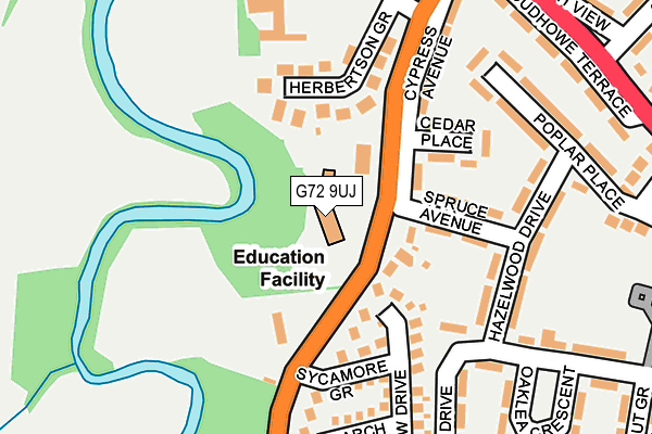 G72 9UJ map - OS OpenMap – Local (Ordnance Survey)