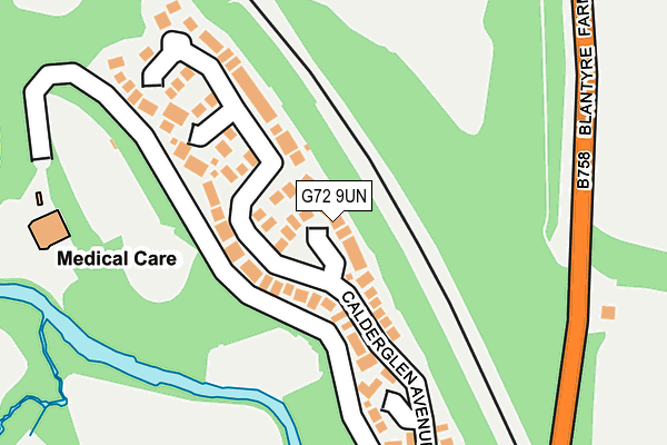 G72 9UN map - OS OpenMap – Local (Ordnance Survey)
