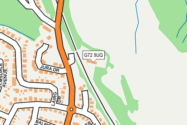G72 9UQ map - OS OpenMap – Local (Ordnance Survey)