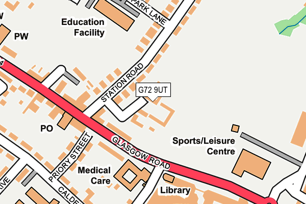G72 9UT map - OS OpenMap – Local (Ordnance Survey)
