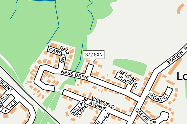 G72 9XN map - OS OpenMap – Local (Ordnance Survey)