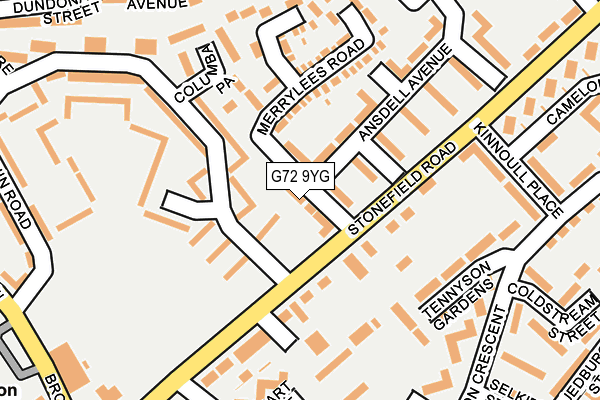 G72 9YG map - OS OpenMap – Local (Ordnance Survey)