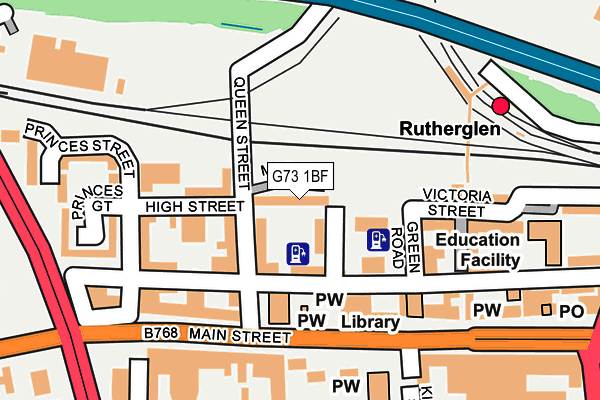 G73 1BF map - OS OpenMap – Local (Ordnance Survey)