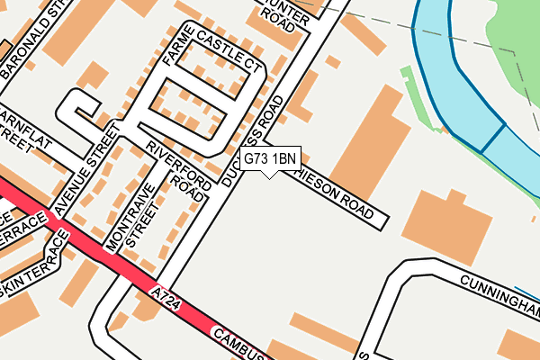 G73 1BN map - OS OpenMap – Local (Ordnance Survey)