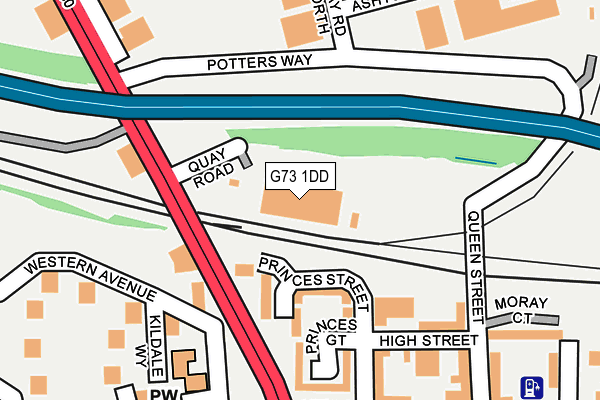 G73 1DD map - OS OpenMap – Local (Ordnance Survey)