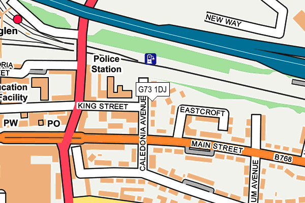 G73 1DJ map - OS OpenMap – Local (Ordnance Survey)