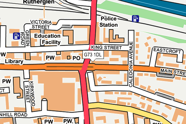 G73 1DL map - OS OpenMap – Local (Ordnance Survey)