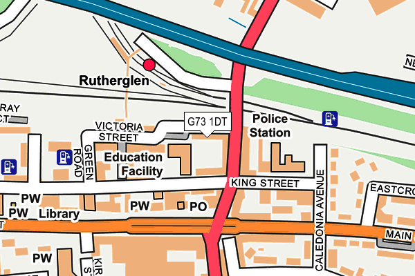 G73 1DT map - OS OpenMap – Local (Ordnance Survey)