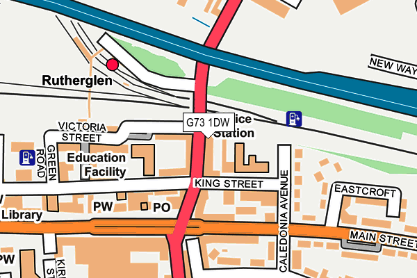 G73 1DW map - OS OpenMap – Local (Ordnance Survey)
