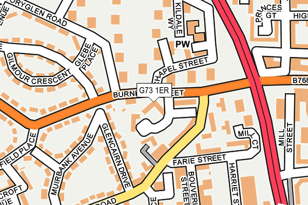G73 1ER map - OS OpenMap – Local (Ordnance Survey)