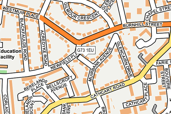 G73 1EU map - OS OpenMap – Local (Ordnance Survey)