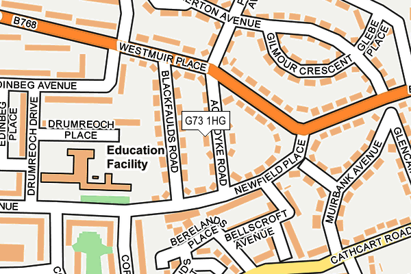 G73 1HG map - OS OpenMap – Local (Ordnance Survey)