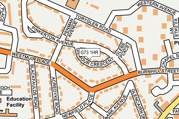 G73 1HR map - OS OpenMap – Local (Ordnance Survey)